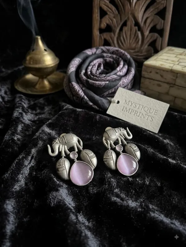 Silver-Tone_Elephant_Drop_Earrings_for_Women