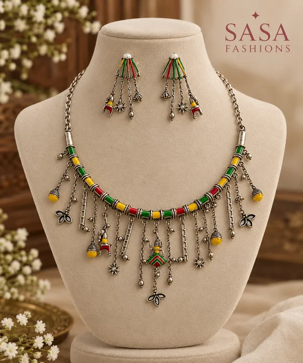 Brass_Multicolor_Tribal_Necklace_Set