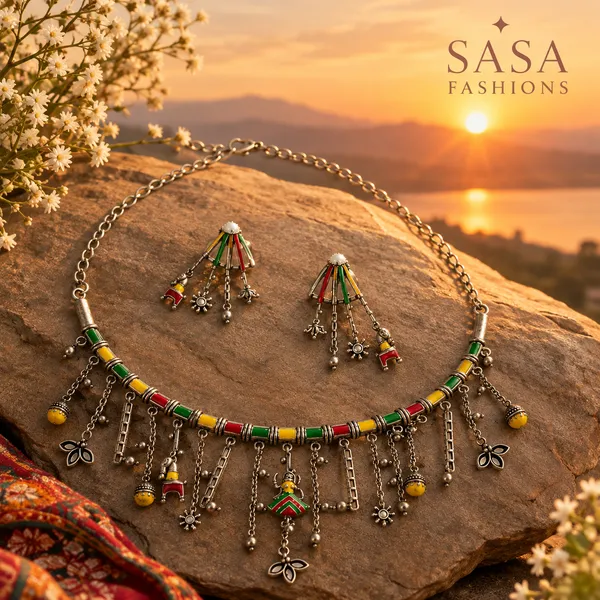 Brass_Multicolor_Tribal_Necklace_Set