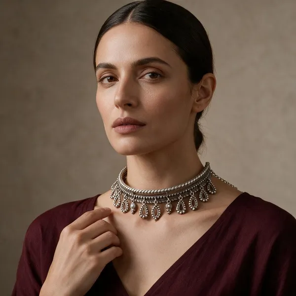 Silver_Brass_Silver_Oxidised_Traditional_Choker_For_Women