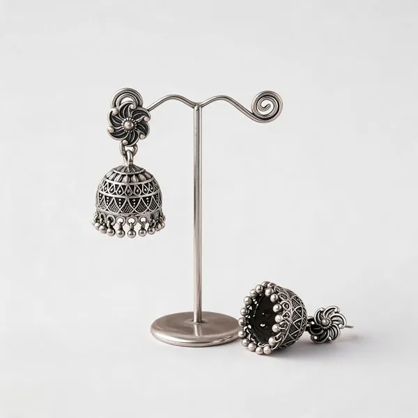Silver_Brass_Oxidised_Jhumka_Drop_Earrings_For_Women_Jhumka_Earrings_For_Women