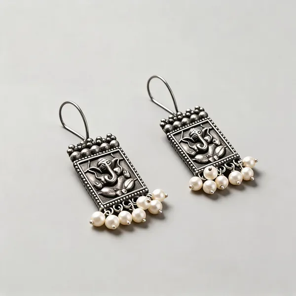 Silver_Brass_Oxidised_Pearl_Drop_Earrings_For_Women_Drop_Earrings_For_Women