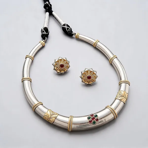 Silver_Brass_Floral_Stone_Statement_Jewellery_Set_For_Women_Jewellery_Set_For_Women