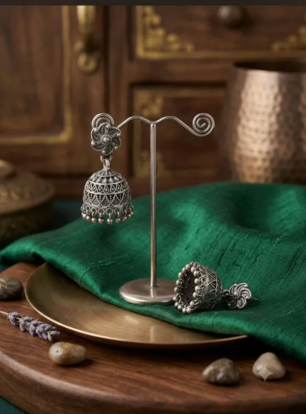 Silver_Oxidized_Jhumka_Earrings_for_Women