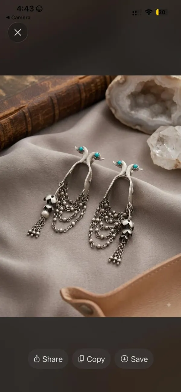 Silver_Tone_Turquoise_Beaded_Dangle_Earrings_for_Women