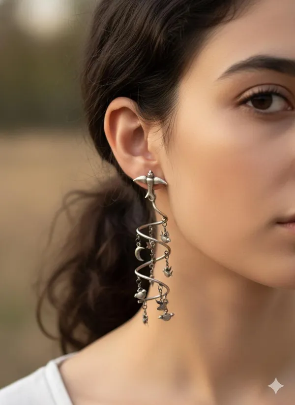Silver_Tone_Spiral_Drop_Earrings_for_Women