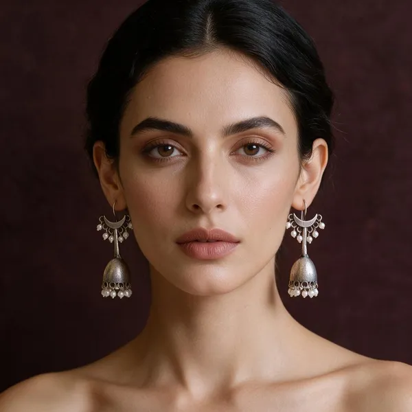 Silver_Metal_Jhumka_Earrings_For_Women