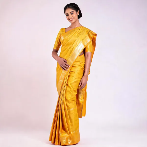 Yellow_Pure_Pattu_Gold_Border_Woven_Saree_For_Women
