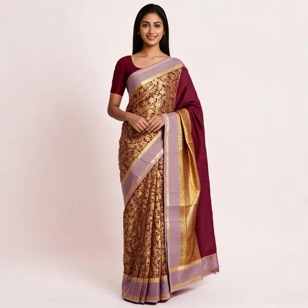 Maroon_Tanchvi_Silk_Floral_Zari_Woven_Saree_For_Women