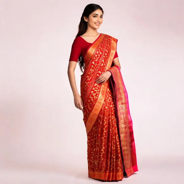 Red_Fancy_Banaras_Silk_Woven_Saree_For_Women