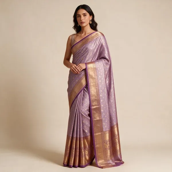 Lavender_Silk_Zari_Border_Woven_Saree_For_Women