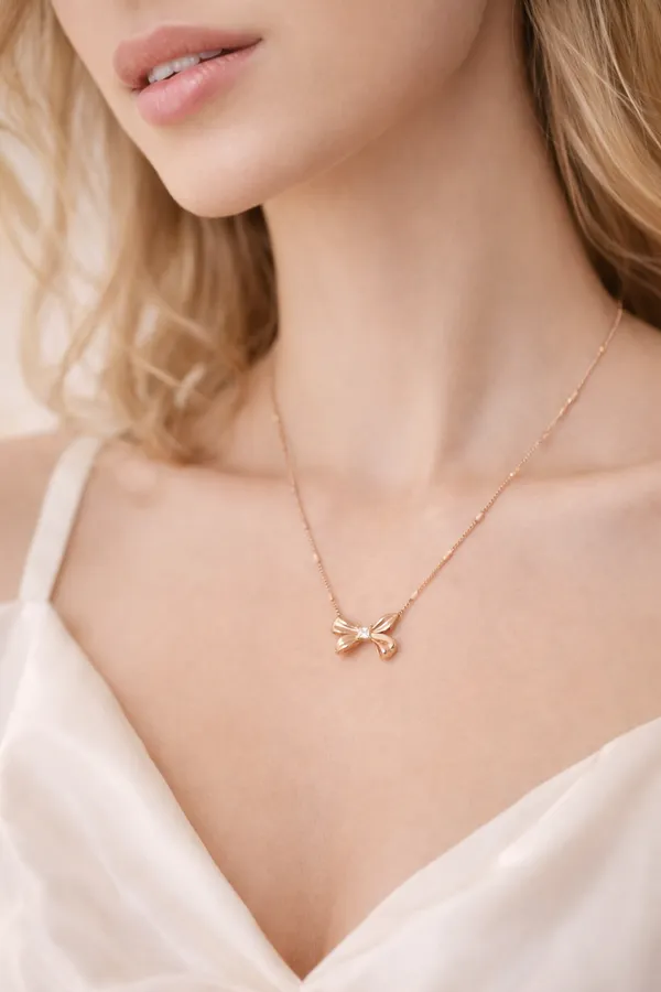 Gold_Anti-Tarnish_Alloy_Bow_Pendant_Necklace_For_Women