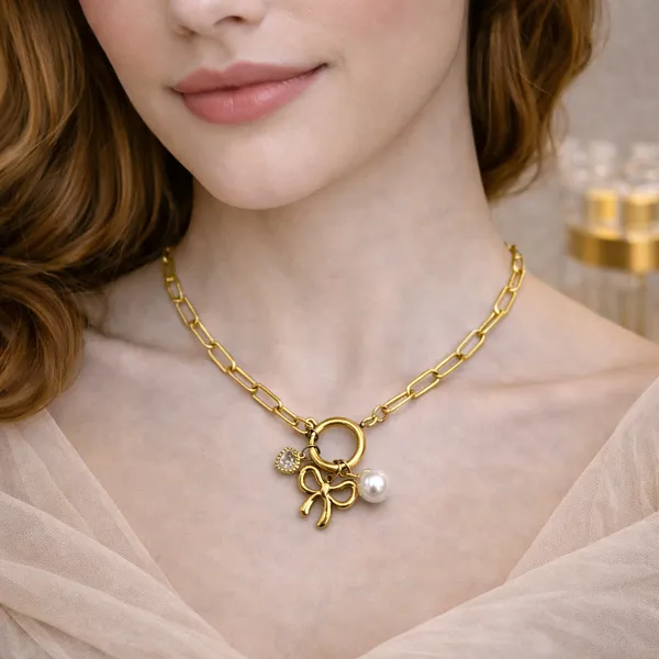 Gold_Anti-Tarnish_Alloy_Bow_Pendant_Necklace_For_Women