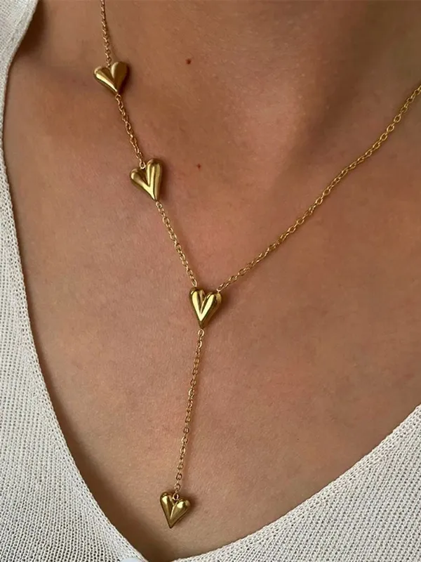 Gold_Alloy_Heart_Drop_Pendant_Necklace_For_Women