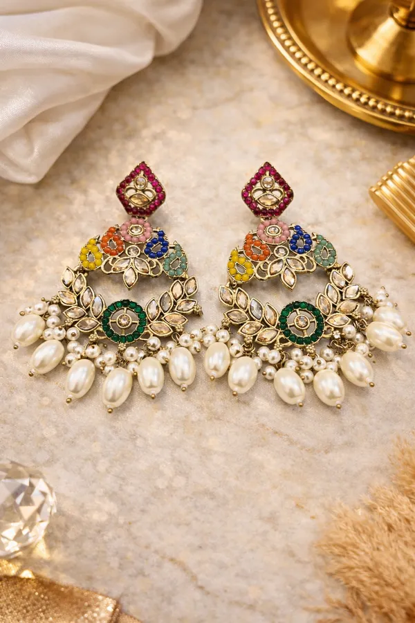 Gold_Kundan_Ruby_Chandbali_Jhumka_Earrings_For_Women