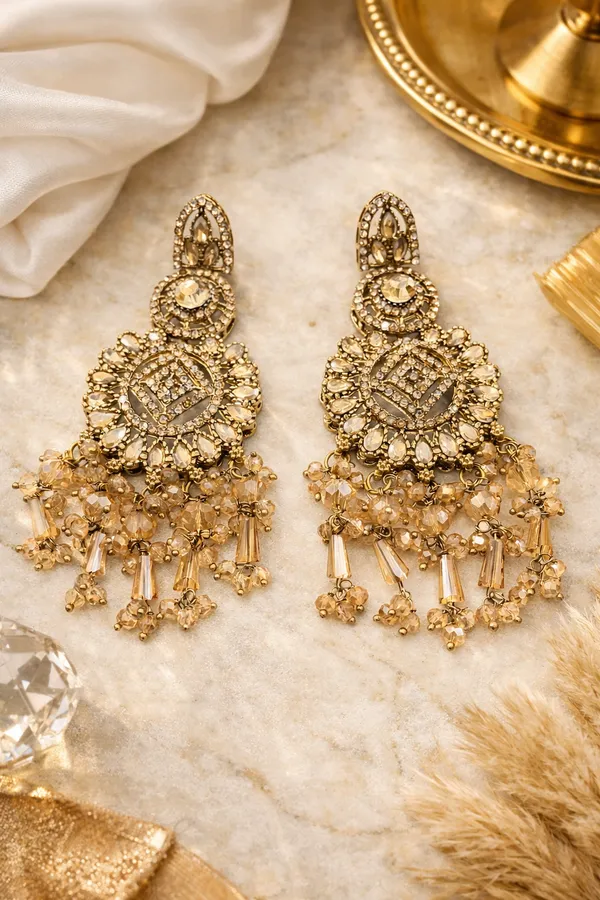Gold_Crystal_Kundan_Antique_Festive_Jhumka_Earrings_For_Women