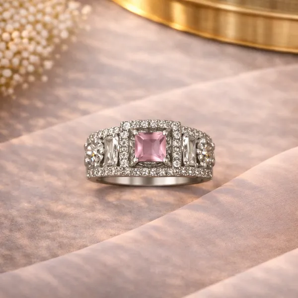 Pink_Crystal_Ad_Silver-Plated_Floral_Statement_Ring_For_Women