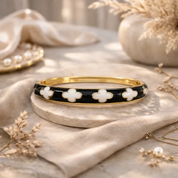 Gold_Enamel_Crystal_Floral_Kada_Bracelet_For_Women