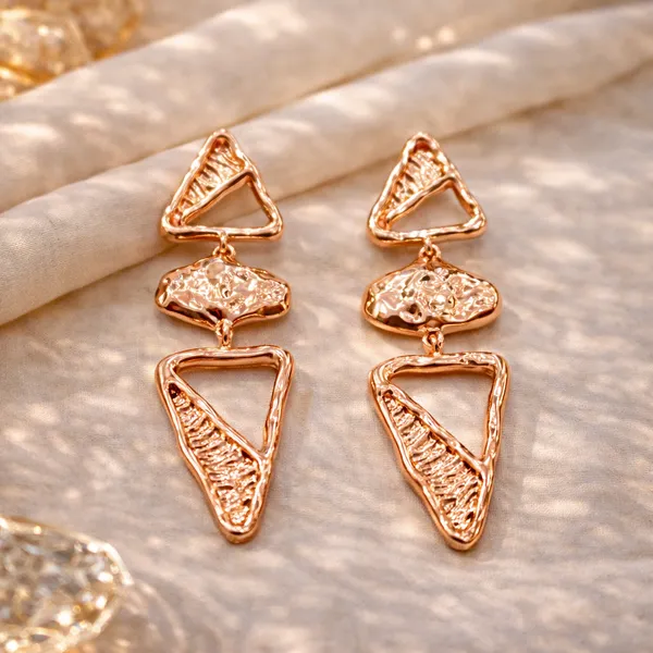 Gold_Alloy_Geometric_Drop_Long_Earring_For_Women