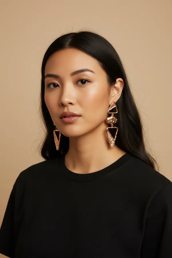 Gold_Alloy_Geometric_Drop_Long_Earring_For_Women