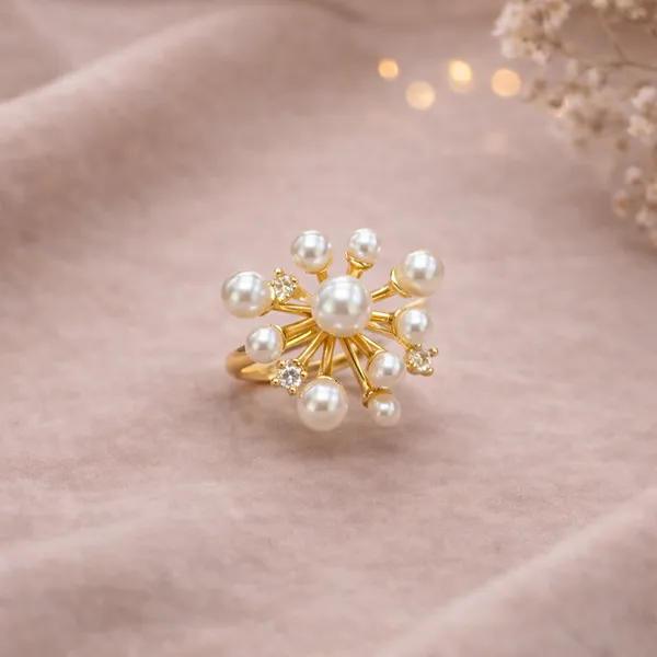Gold_Pearl_Crystal_Floral_Bloom_Statement_Ring_For_Women