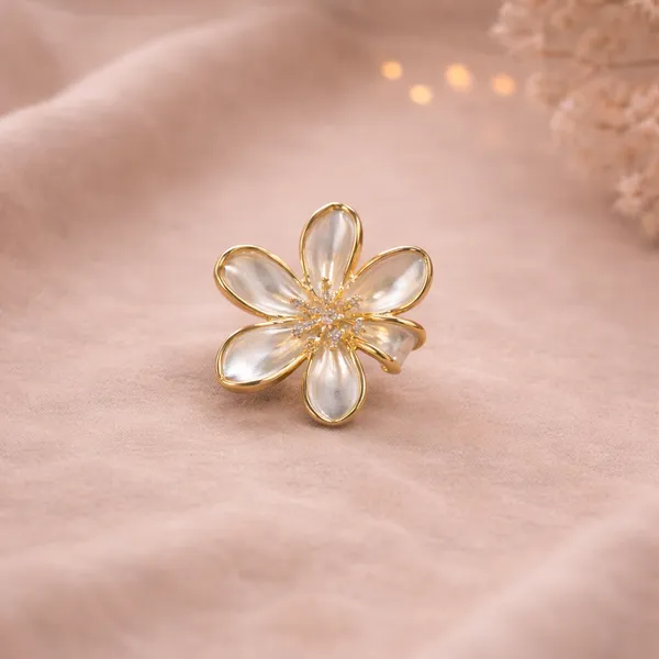 Gold_Pearl_Crystal_Floral_Statement_Ring_For_Women