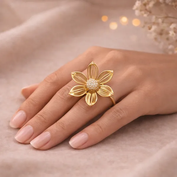 Gold_Pearl_Crystal_Floral_Statement_Ring_For_Women