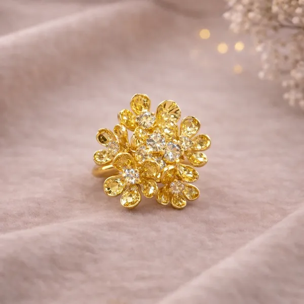 Gold_Pearl_Crystal_Floral_Statement_Ring_For_Women