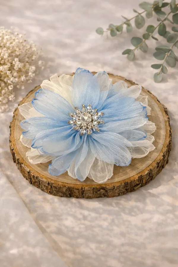 Blue_Crystal_Floral_Alligator_Hair_Clip_For_Women