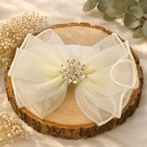 White_Crystal_Bow_Floral_Alligator_Hair_Clip_For_Women