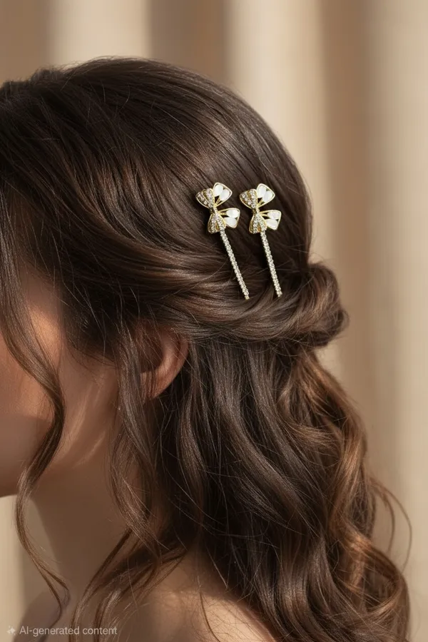 Gold_Crystal_Bow_Drop_Pearl_Chain_Hair_Pin_For_Women