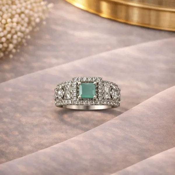 Silver_Crystal_American_Diamond_Floral_Statement_Ring_For_Women