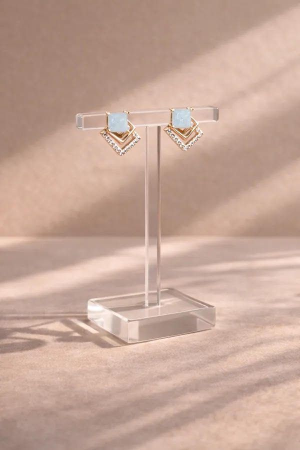 Silver_And_Blue_Crystal_Geometric_Stud_Earrings_For_Women