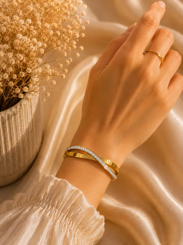 Gold_18K_Plated_Roman_Numeral_American_Diamond_Kada_For_Women