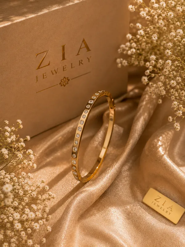 Gold_18K_Plated_Crystal_Tennis_Bangle_Bracelet_For_Women