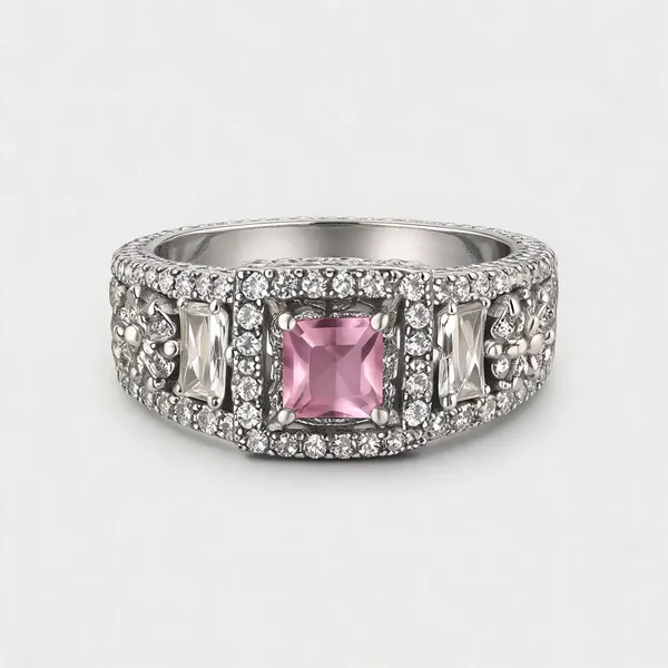 Pink_Crystal_Ad_Silver-Plated_Floral_Statement_Ring_For_Women