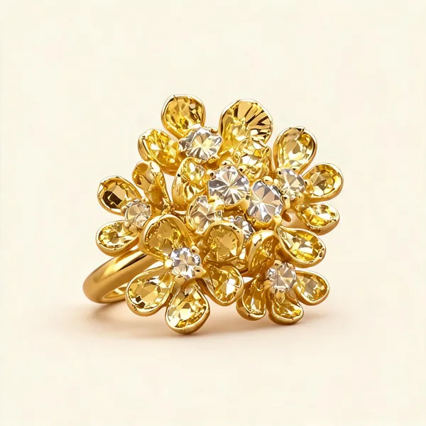 Gold_Pearl_Crystal_Floral_Statement_Ring_For_Women