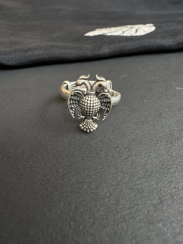 Silver-Tone_Oxidised_Eagle_Motif_Ring_For_Adults