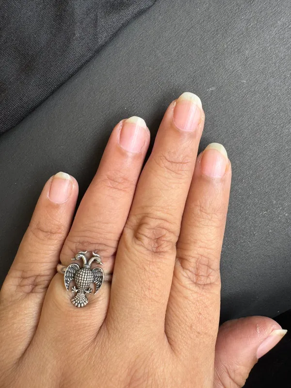 Silver-Tone_Oxidised_Eagle_Motif_Ring_For_Adults