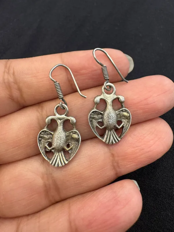 Silver-Tone_Bird_Drop_Earrings_For_Women