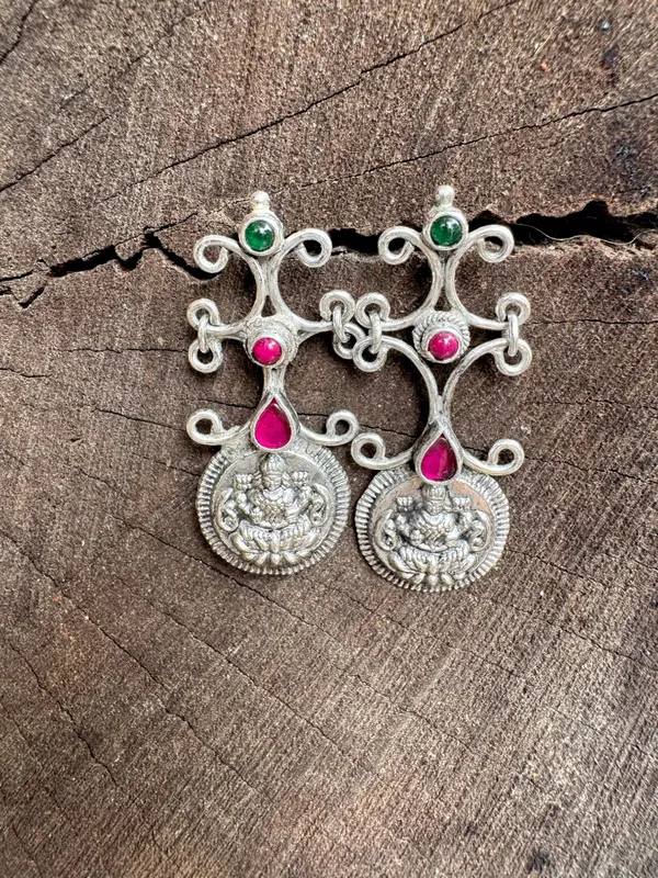 Silver_925_Temple_Style_Drop_Earrings_For_Women