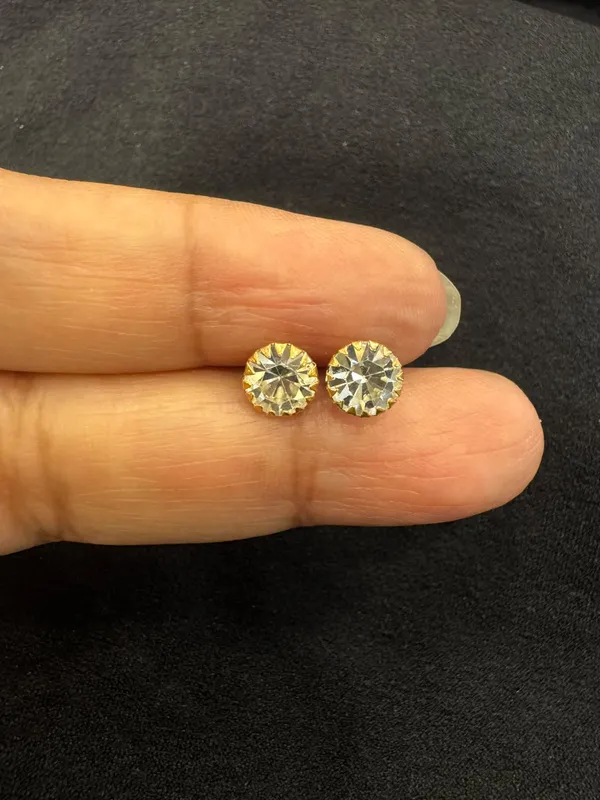Gold_Tone_Crystal_Stud_Earrings_For_Women
