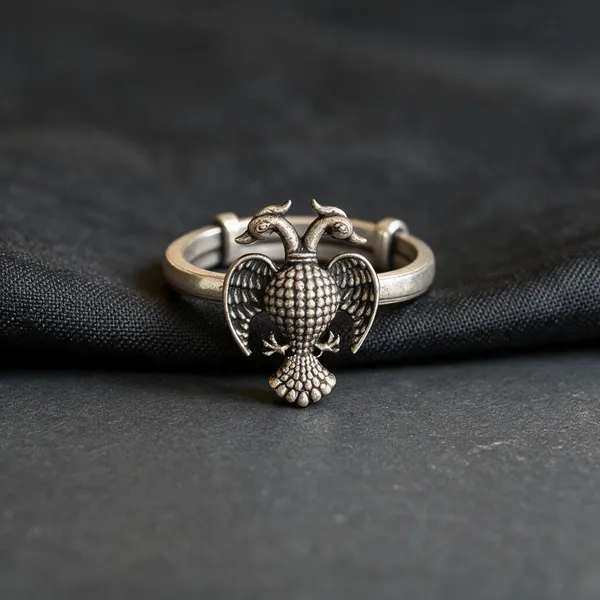 Silver-Tone_Oxidised_Eagle_Motif_Ring_For_Adults