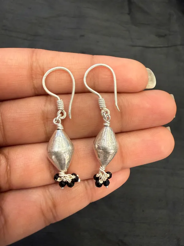 The_Dholki_Bead_925_Silver_Hook_Earrings