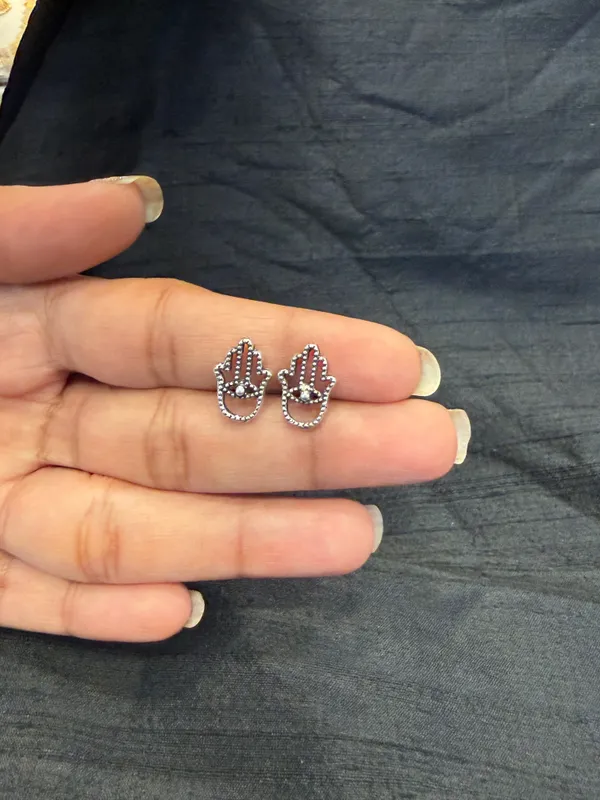 The_Hamsa_Evil_Eye_925_Silver_Ear_Studs