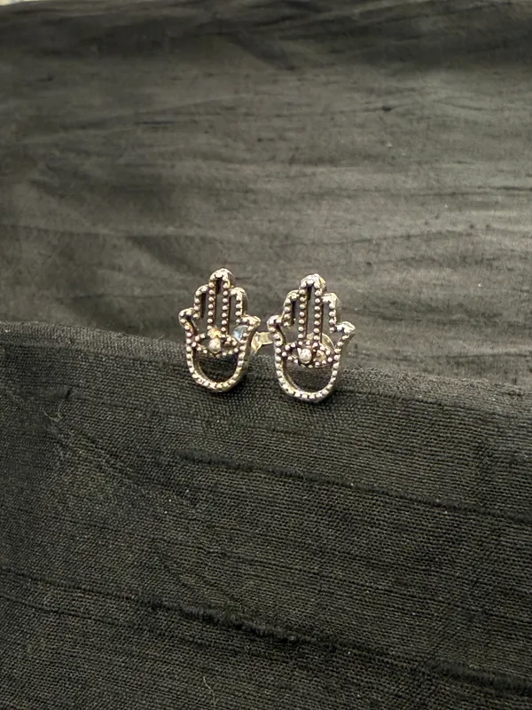 The_Hamsa_Evil_Eye_925_Silver_Ear_Studs