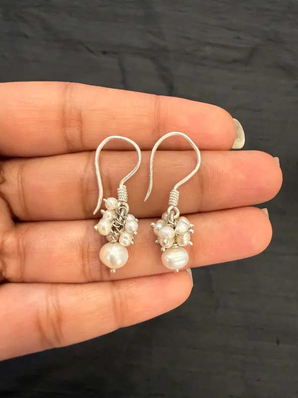 The_Pearl_Cluster_925_Silver_Earrings