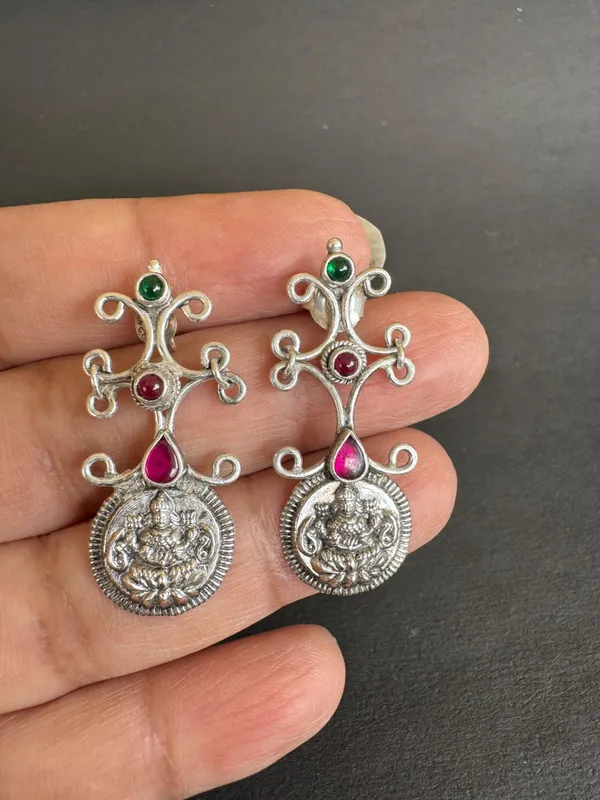 Silver_925_Temple_Style_Drop_Earrings_For_Women