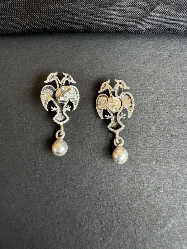 Silver_Tone_Peacock_Dangle_Earrings_For_Women