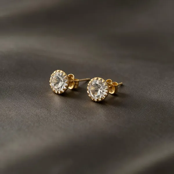 Gold_Tone_Crystal_Stud_Earrings_For_Women
